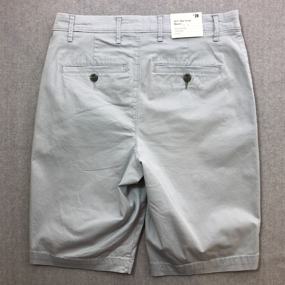 Light Gray Linden Flat Front Slim Chino Short 28 - Picture 4 of 8